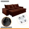 Sofá Reclinável 3 Lugares 210cm Trento Montana Estofados - 10
