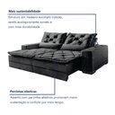 Ver mais imagens de Sofá Reclinável 3 Lugares 210Cm Dallas