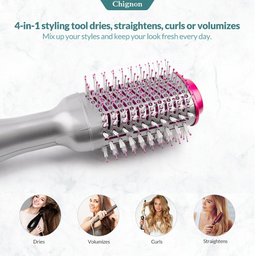 Pente de Ar Quente Secador de Cabelo Escova Secadora Elashopp - 5