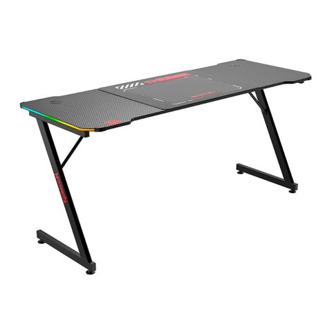 Mesa Gamer Redragon Castor Pro - 160 x 60cm - RGB - Mousepad Incluso - Fibra de Carbono - Preta