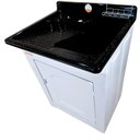 Ver imagem 5 de Gabinete em Plástico Abs Tanque com Esfregadeira Lateral de Fibra 40 Litros e Torneira de Mesa