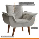 Ver imagem 6 de Poltrona Decorativa Estofada Eros Montana Estofados