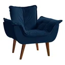Ver imagem 2 de Poltrona Decorativa Estofada Eros Montana Estofados Veludo Azul Marinho