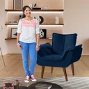 Ver mais imagens de Poltrona Decorativa Estofada Eros Montana Estofados