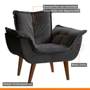 Ver imagem 5 de Poltrona Decorativa Estofada Eros Montana Estofados