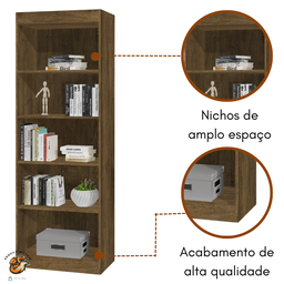 Organizador Kit 3 Livreiros Caio Multiuso Escritório Casa Jequitibá - 5