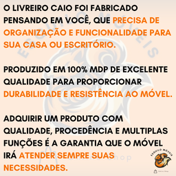 Organizador Kit 3 Livreiros Caio Multiuso Escritório Casa Jequitibá - 6