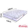 Colchão Casal BF Molas Ensacadas Individualmente com Pillow Certificado 138x188x21cm -  - 2