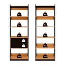 Ver imagem 4 de Guarda-roupas Genialflex Closet Modulado 4 Gavetas Mais Prateleiras Freijó Preto Fosco