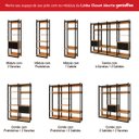 Ver mais imagens de Guarda-roupas Genialflex Closet Modulado 4 Gavetas Mais Prateleiras Freijó Preto Fosco