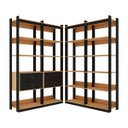 Ver imagem 2 de Guarda-roupas Genialflex Closet Modulado 4 Gavetas Mais Prateleiras Freijó Preto Fosco