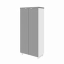 Ver imagem 2 de Armário Alto para Escritório com Portas e 4 Prateleiras 80 x 45 x 160 cm F5 Office Cor:Cinza