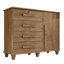 Ver imagem 1 de Cômoda com Sapateira 120cm 4 Gavetas Quarto Grécia RV Móveis Cinamomo