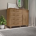 Ver imagem 3 de Cômoda com Sapateira 120cm 4 Gavetas Quarto Grécia RV Móveis Cinamomo