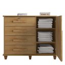 Ver imagem 2 de Cômoda com Sapateira 120cm 4 Gavetas Quarto Grécia RV Móveis Cinamomo