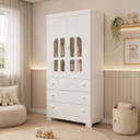 Ver imagem 1 de Guarda-Roupa Katatau para Quarto de Bebê 100% MDF 2 Portas Branco/Fosco