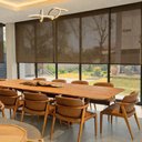 Ver imagem 4 de Persiana Rolo Tela Solar 3% Marrom Café 2,33m X 2,25m C/ Acabamento Preto