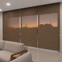 Ver imagem 5 de Persiana Rolo Tela Solar 3% Marrom Café 2,33m X 2,25m C/ Acabamento Preto