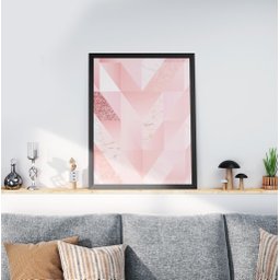 Quadro Decorativo Moldura Preta 30x40cm Abstract Rose - 1