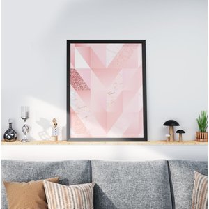 Quadro Decorativo Moldura Preta 30x40cm Abstract Rose