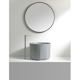 Cuba Apoio Evier Secchio Grigio Lavabo Banheiro Cinza Fosco - 2