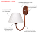 Ver imagem 2 de Arandela de Parede Colonial Retrô Americana Estilo J - Soquete E-27 – Abf Luminárias:cobre Terra
