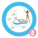 Ver imagem 6 de Boia Piscina Inflável Ilha Lhama Mega Grande com Bomba de Ar Manual Quick I