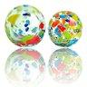 Kit 2 Pesos De Papel De Cristal Tipo Murano - Esfera Colorida Cristais Flamini Bola Multicolor Decor - 1