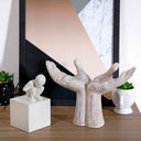 Ver imagem 2 de Escultura Decorativa Mãos em Poliresina Branco 17x10 cm - D’Rossi