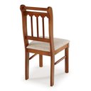 Ver imagem 2 de Conjunto Sala de Jantar Redonda Maciça 4 Cadeiras Mv Mel