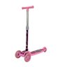 Patinete Infantil 3 Rodas com Led Dobrável e Altura Ajustável – para Crianças de 2 a 8 Anos - Rosa - 1