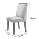 Ver imagem 4 de Mesa Olimpia 120cm Mdf Vidro Canto Reto com 4 Cadeiras