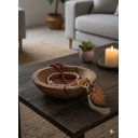 Ver imagem 4 de Enfeite Colar Terço de Mesa Decorativo Vermelho Terracota_costela de Adão