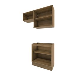 Lavanderia Modulada Kappesberg Celeste 3 Peças Nogueira/azul 140cm - 3