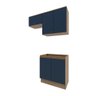 Lavanderia Modulada Kappesberg Celeste 3 Peças Nogueira/azul 140cm - 1