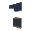 Ver imagem 1 de Lavanderia Modulada Kappesberg Celeste 3 Peças Nogueira/azul 140cm