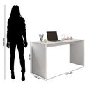 Ver imagem 3 de Mesa para Computador e Gaveteiro Gávea com Chave 4 Gavetas Branco Fosco - Móveis Leão