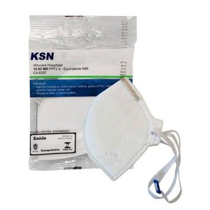 Máscara Hospitalar KSN PFF2 S N95 Pacote com 10 unidades