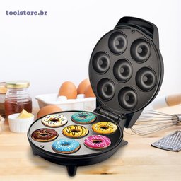 Maquina Donuts Rosquinha Biscoito Antiaderente 110v Branco 7 Donuts - 2