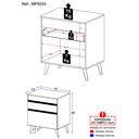 Ver imagem 3 de Gabinete Banheiro 1 Porta e 1 Gav Retrô 70cm Multimóveis Mp5024 Preto