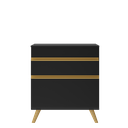 Ver imagem 5 de Gabinete Banheiro 1 Porta e 1 Gav Retrô 70cm Multimóveis Mp5024 Preto