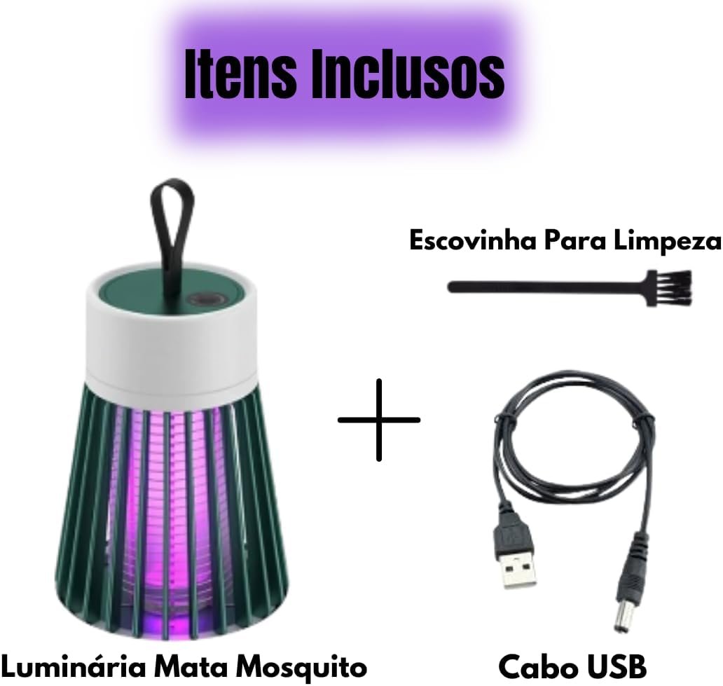 Luminária Mata Mosquito Armadilha Lâmpada Elétrica Led Recarregável Uv Insetos - 4