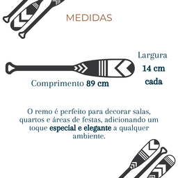 Remo Decorativo para Parede Kit com 3 Remos - 5