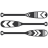 Remo Decorativo para Parede Kit com 3 Remos - 1