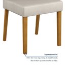 Ver imagem 5 de Kit 4 Cadeiras para Sala de Jantar Pés em Madeira Maciça Mari Branco/Cinamomo/Veludo Palha