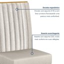 Ver imagem 4 de Kit 4 Cadeiras para Sala de Jantar Pés em Madeira Maciça Mari Branco/Cinamomo/Veludo Palha