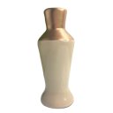 Ver imagem 1 de Vaso garrafa bege e cobre decorativo de cerâmica moderno