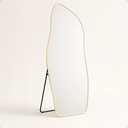 Ver imagem 2 de Espelho Grande Corpo Inteiro com Moldura Metal Orgânico 150x60cm com Suporte de Chão