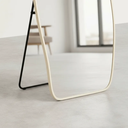 Ver imagem 5 de Espelho Grande Corpo Inteiro com Moldura Metal Orgânico 150x60cm com Suporte de Chão