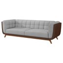 Ver imagem 6 de Sofá 2 Lugares 180cm Coin Pu Marrom | Linho Cinza Claro - Sallar Home